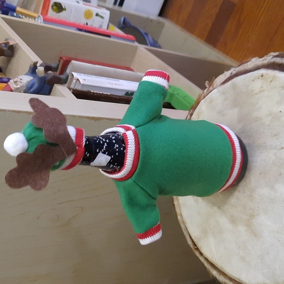 REINDEER WINE BOTTLE OUTFIT SHIRT ANTLERS CHRISTMAS DECORATION - Picture 3 of 6